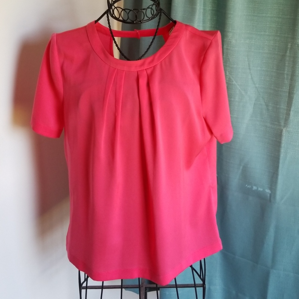Jcrew Factory Coral Crossed Back Drapey Top